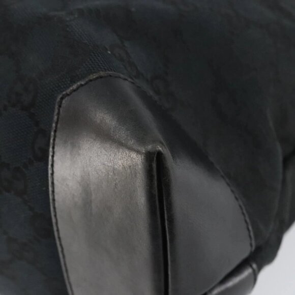 GUCCI GG Canvas Tote Bag Black Silver 34339 Auth yk19701 - Picture 5 of 16